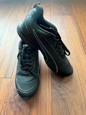 Puma Men's Black Low-Profile Lace-Up Sneakers